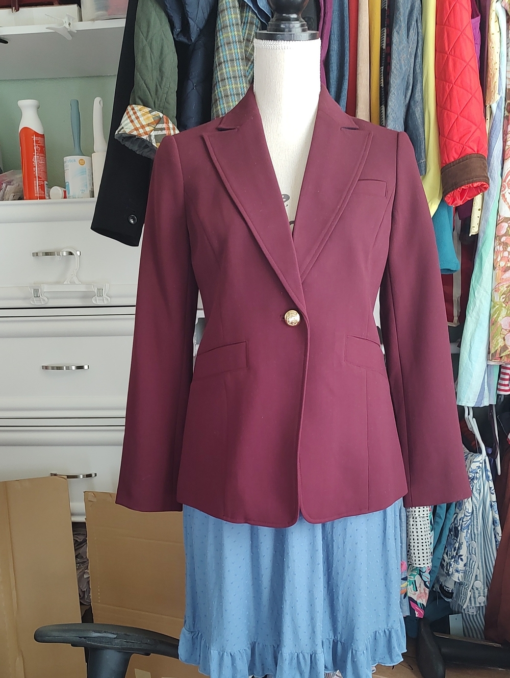 Talbots Burgundy Single-Button BlazerNWT